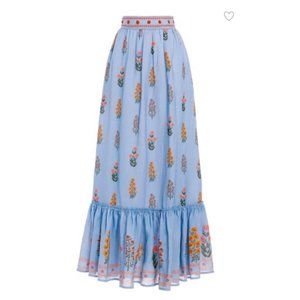 Agua Bendita Algodon Dahlia Linen Maxi Skirt NWT